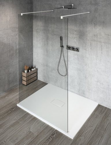 Walk-in, Sapho VARIO WHITE GX1280GX2215 WALK-IN fix zuhanyfal 800mm, matt fehér Walk-in merevítőv