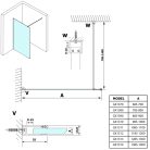 Walk-in, Sapho VARIO WHITE GX1310GX1015 WALK-IN fix zuhanyfal füst üveggel 1000mm, matt fehér Wal