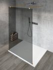 Walk-in, Sapho VARIO GOLD MATT GX1311-02 WALK-IN fix zuhanyfal füst üveggel 1100mm, matt arany Wa