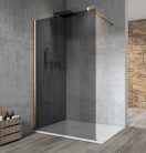 Walk-in, Sapho VARIO GOLD MATT GX1313-01 WALK-IN fix zuhanyfal füst üveggel 1300mm, matt arany Wa