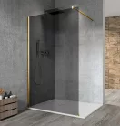 Walk-in, Sapho VARIO GOLD MATT GX1314-01 WALK-IN fix zuhanyfal füst üveggel 1400mm, matt arany Wa
