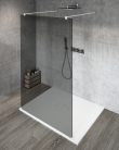 Walk-in, Sapho VARIO WHITE GX1390GX2215 WALK-IN fix zuhanyfal füst üveggel 900mm, matt fehér Walk