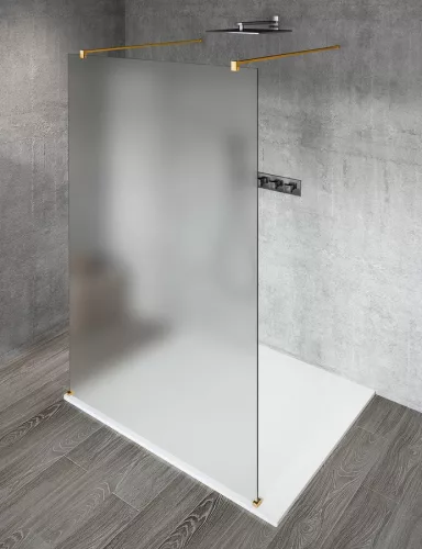 Walk-in, Sapho VARIO GOLD MATT GX1410-02 WALK-IN fix zuhanyfal matt üveggel 1000mm, matt arany Wa
