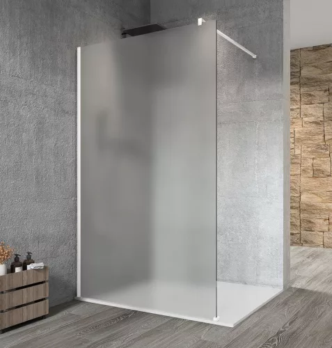 Walk-in, Sapho VARIO WHITE GX1411GX1015 WALK-IN fix zuhanyfal matt üveggel 1100mm, matt fehér Wal