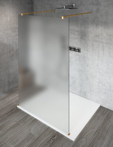 Walk-in, Sapho VARIO GOLD MATT GX1470-02 WALK-IN fix zuhanyfal matt üveggel 700mm, matt arany Wal
