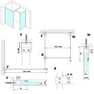 Walk-in, Sapho GELCO VARIO GX1510 Walk-In zuhanyfal, 1000x2000mm, Nordic üveg