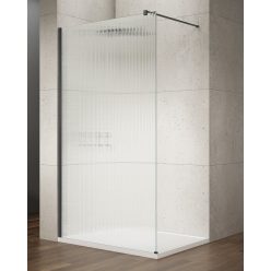   Walk-in, Sapho VARIO BLACK GX1510-06 WALK-IN zuhanyfal Nordic üveggel 1000mm, fekete színű Walk-i