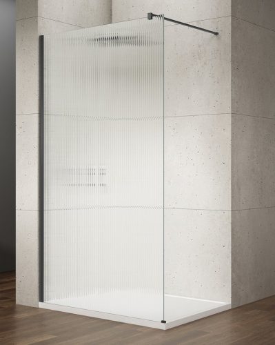Walk-in, Sapho VARIO BLACK GX1510-06 WALK-IN zuhanyfal Nordic üveggel 1000mm, fekete színű Walk-i