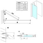 Walk-in, Sapho VARIO BLACK GX1510-06 WALK-IN zuhanyfal Nordic üveggel 1000mm, fekete színű Walk-i