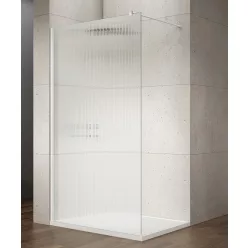   Walk-in, Sapho VARIO WHITE GX1510-07 WALK-IN zuhanyfal Nordic üveggel 1000mm, matt fehér színű Wa