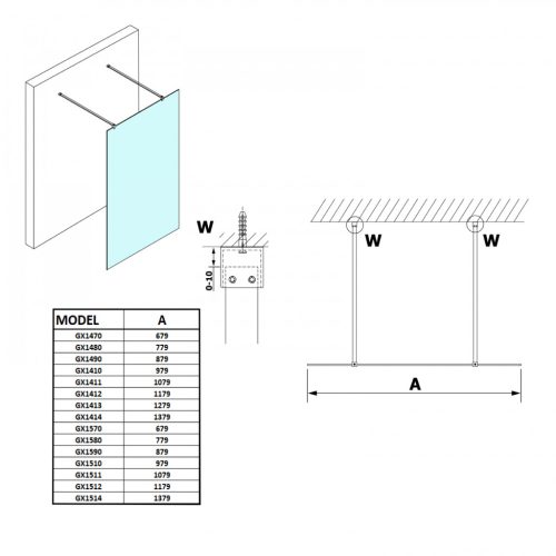 Walk-in, Sapho GELCO VARIO GX1511 Walk-In zuhanyfal, 1100x2000mm, Nordic üveg