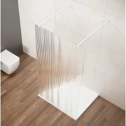   Walk-in, Sapho VARIO WHITE GX1511-03 Walk-in zuhanyfal Nordic üveggel 1100mm, matt fehér színű Wa