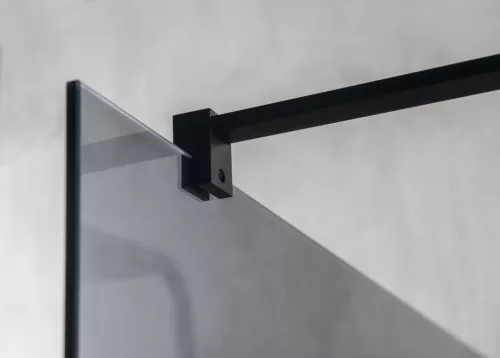 Walk-in, Sapho VARIO BLACK GX1514-06 WALK-IN zuhanyfal Nordic üveggel 1400mm, fekete színű Walk-i
