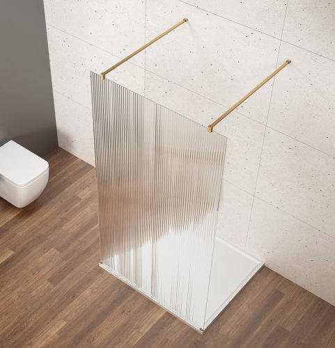 Walk-in, Sapho VARIO GOLD MATT GX1514-09 Walk-in zuhanyfal Nordic üveggel 1400mm, matt arany szín