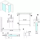 Walk-in, Sapho GELCO VARIO GX1570 Walk-In zuhanyfal, 700x2000mm, Nordic üveg