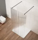 Walk-in, Sapho VARIO BLACK GX1570-02 Walk-in zuhanyfal Nordic üveggel 700mm, fekete színű Walk-in