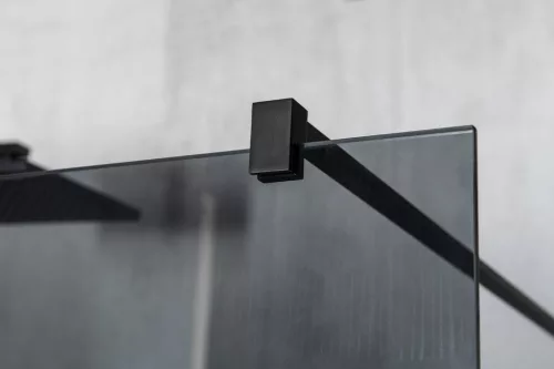 Walk-in, Sapho VARIO BLACK GX1570-02 Walk-in zuhanyfal Nordic üveggel 700mm, fekete színű Walk-in