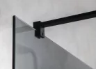 Walk-in, Sapho VARIO BLACK GX1570-02 Walk-in zuhanyfal Nordic üveggel 700mm, fekete színű Walk-in