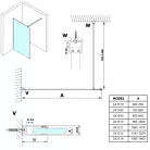 Walk-in, Sapho VARIO GOLD GX1570-08 WALK-IN zuhanyfal Nordic üveggel 700mm, arany színű Walk-in f