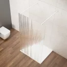 Walk-in, Sapho VARIO WHITE GX1580-03 Walk-in zuhanyfal Nordic üveggel 800mm, matt fehér színű Wal