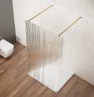 Walk-in, Sapho VARIO GOLD GX1590-04 Walk-in zuhanyfal Nordic üveggel 900mm, arany színű Walk-in m