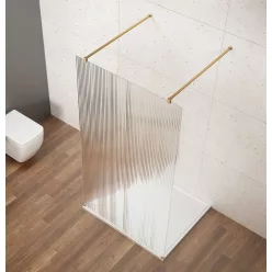   Walk-in, Sapho VARIO GOLD MATT GX1590-09 Walk-in zuhanyfal Nordic üveggel 900mm, matt arany színű