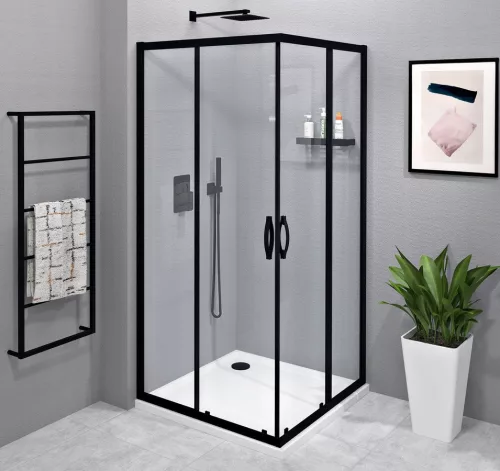 Zuhanykabin, Sapho SIGMA SIMPLY BLACK GS2110BGS2110B szögletes zuhanykabin 1000x1000mm