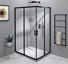 Zuhanykabin, Sapho SIGMA SIMPLY BLACK GS2110BGS2180B szögletes zuhanykabin 1000x800mm, balos/jobb