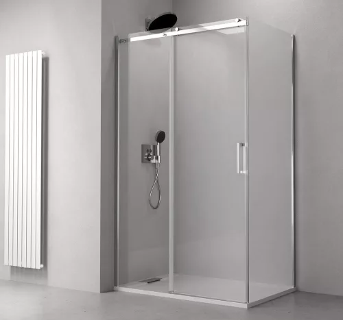Zuhanykabin, Sapho THRON LINE ROUND TL1310-5005 szögletes zuhanykabin kerek görgőszettel 1300x100