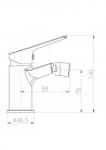 Bidé csaptelep, Sanotechnik 729-8 SANOSOHO bidé csaptelep, fekete