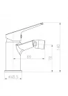 Bidé csaptelep, Sanotechnik 729-8 SANOSOHO bidé csaptelep, fekete