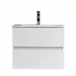   Alsó szekrény, Sanotechnik HT60101 CORBO 60 függesztett alsóbútor mosdóval, fehér