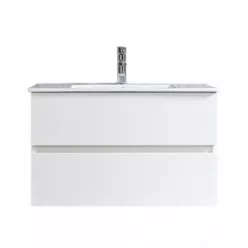   Alsó szekrény, Sanotechnik HT80101 CORBO 80 függesztett alsóbútor mosdóval, fehér