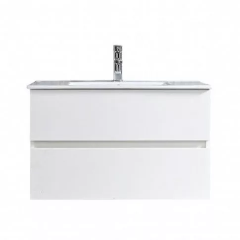 Alsó szekrény, Sanotechnik HT80101 CORBO 80 függesztett alsóbútor mosdóval, fehér
