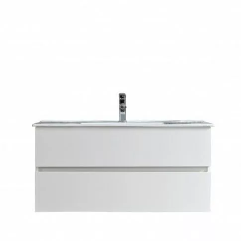 Alsó szekrény, Sanotechnik HT10101 CORBO 100 függesztett alsóbútor mosdóval, fehér