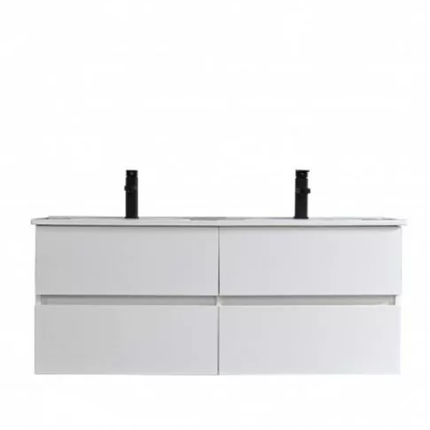 Alsó szekrény, Sanotechnik HT10121 CORBO 120 függesztett alsóbútor mosdóval, fehér