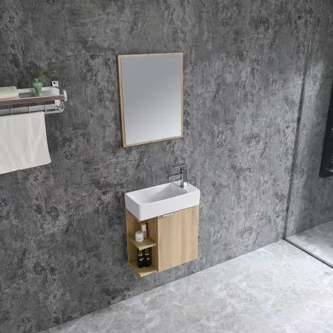 Komplett fürdőszobabútor, Sanotechnik HT50102 SPRING bútorszett, fautánzat