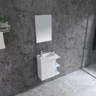 Komplett fürdőszobabútor, Sanotechnik HT55000 CLOUD bútorszett, fehér