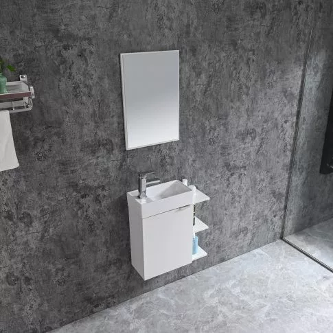 Komplett fürdőszobabútor, Sanotechnik HT55000 CLOUD bútorszett, fehér