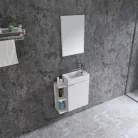 Komplett fürdőszobabútor, Sanotechnik HT55000 CLOUD bútorszett, fehér