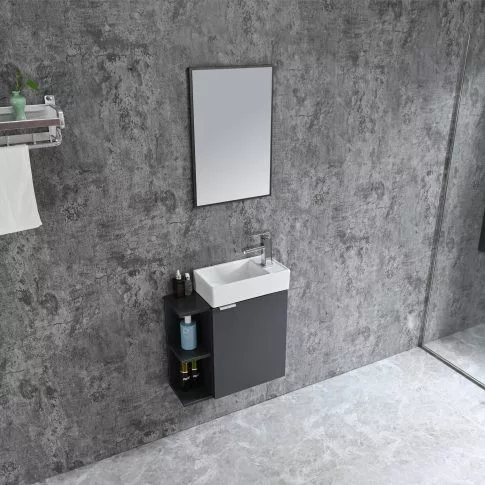 Komplett fürdőszobabútor, Sanotechnik HT55001 CLOUD bútorszett, antracit