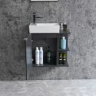Komplett fürdőszobabútor, Sanotechnik HT55001 CLOUD bútorszett, antracit