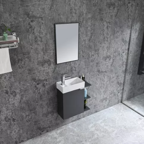 Komplett fürdőszobabútor, Sanotechnik HT55001 CLOUD bútorszett, antracit