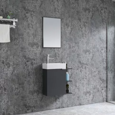 Komplett fürdőszobabútor, Sanotechnik HT55001 CLOUD bútorszett, antracit
