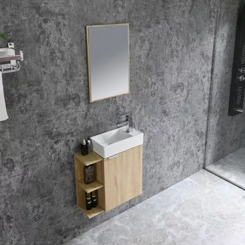 Komplett fürdőszobabútor, Sanotechnik HT55002 CLOUD bútorszett, fautánzat