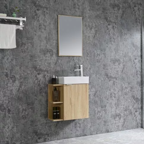 Komplett fürdőszobabútor, Sanotechnik HT55002 CLOUD bútorszett, fautánzat
