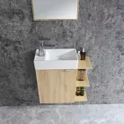 Komplett fürdőszobabútor, Sanotechnik HT55002 CLOUD bútorszett, fautánzat
