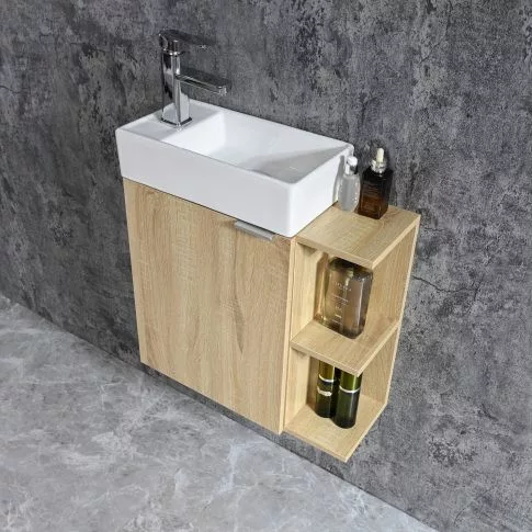 Komplett fürdőszobabútor, Sanotechnik HT55002 CLOUD bútorszett, fautánzat