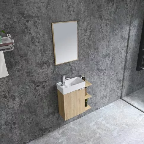 Komplett fürdőszobabútor, Sanotechnik HT55002 CLOUD bútorszett, fautánzat