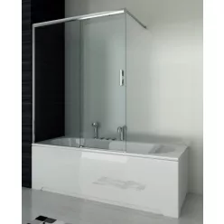   Kádparaván, Sanotechnik E1214C Kádfal tolóajtóval, króm